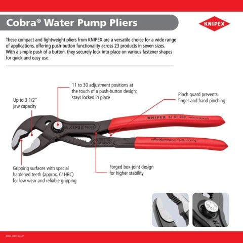 Cobra Water Pump Pliers KNIPEX Tools cobra-water-pump-pliers-knipex-tools